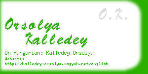 orsolya kalledey business card